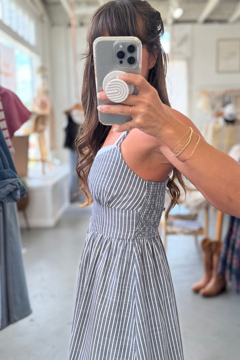 Striped Bustier Dress – The Light House Boutique
