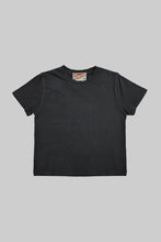 Load image into Gallery viewer, Black t-shirt on a gray background