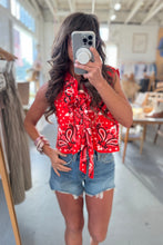Load image into Gallery viewer, Handkerchief Front Tie Vest