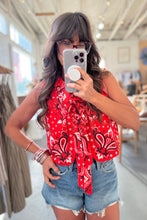 Load image into Gallery viewer, Handkerchief Front Tie Vest