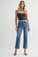 Load image into Gallery viewer, Mid Rise Straight Jeans