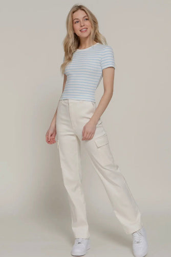 Crew Neck Striped Tee
