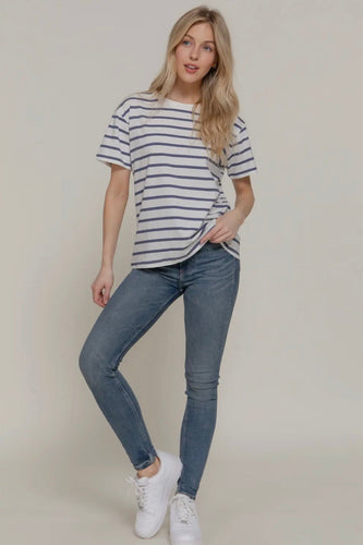 Striped Boyfriend tee