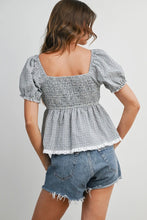 Load image into Gallery viewer, Puffed Sleeve Babydoll Top