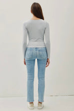 Load image into Gallery viewer, Striped Scoop Neck Tee