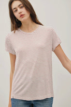 Load image into Gallery viewer, Linen Blend Striped Tee