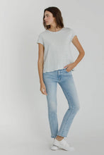 Load image into Gallery viewer, Linen Blend Striped Tee