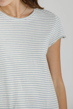 Load image into Gallery viewer, Linen Blend Striped Tee