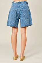Load image into Gallery viewer, Polka Dot Barrel Jean Shorts