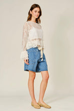 Load image into Gallery viewer, Polka Dot Barrel Jean Shorts