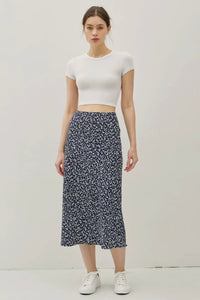 Simple Ditsy Midi Skirt