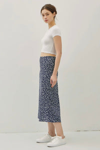 Simple Ditsy Midi Skirt