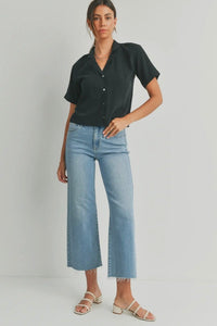 Wide Leg Straight Denim