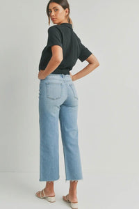 Wide Leg Straight Denim