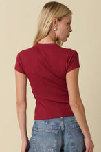 Load image into Gallery viewer, Ribbed Button Down Tee