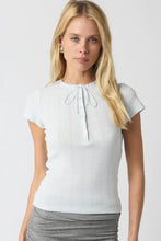 Load image into Gallery viewer, Pointelle Ribbon Tie Tee