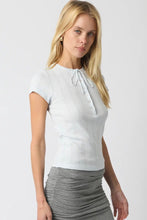 Load image into Gallery viewer, Pointelle Ribbon Tie Tee