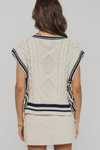 Collegiate Cable Knit Vest