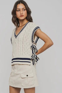 Collegiate Cable Knit Vest