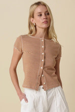 Load image into Gallery viewer, Striped Button Down Tee