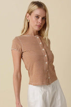 Load image into Gallery viewer, Striped Button Down Tee