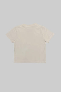 Beige t-shirt on a light gray background