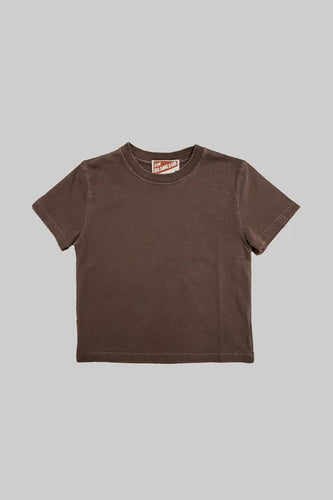 Brown t-shirt on a gray background