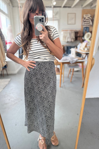 Simple Ditsy Midi Skirt