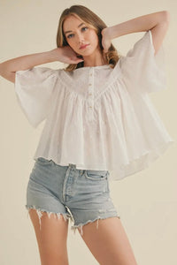 Boho Embroidered Top