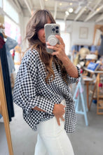 Load image into Gallery viewer, Oversized Gingham Button Down