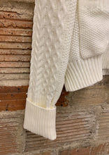 Load image into Gallery viewer, Collared Cable Knit Cardi
