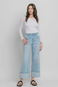 Wide Leg Cuffed Jean