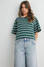 Load image into Gallery viewer, Striped Boxy Tee