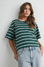 Load image into Gallery viewer, Striped Boxy Tee