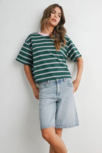 Load image into Gallery viewer, Striped Boxy Tee
