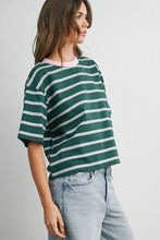 Load image into Gallery viewer, Striped Boxy Tee