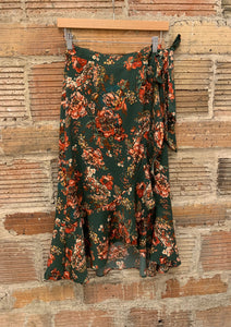 Fall Floral Wrap Skirt