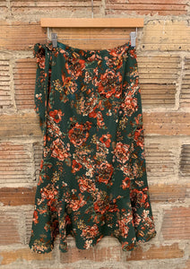 Fall Floral Wrap Skirt