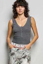 Load image into Gallery viewer, Woman wearing a gray tank top and floral pants against a plain background