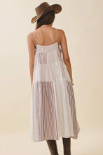 Load image into Gallery viewer, Woman wearing a white dress with a brown hat on a beige background