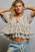 Load image into Gallery viewer, Ruffle + Lace Top