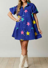 Load image into Gallery viewer, Puffed Sleeve Star Dress