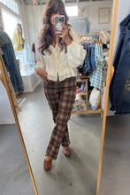Load image into Gallery viewer, Plaid Straight Jeans