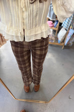 Load image into Gallery viewer, Plaid Straight Jeans