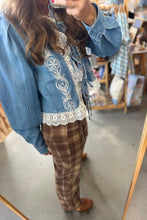 Load image into Gallery viewer, Plaid Straight Jeans