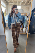Load image into Gallery viewer, Plaid Straight Jeans