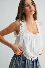 Load image into Gallery viewer, Gathered Waist Eyelet Top
