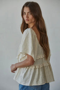 Scoop Neck Tiered Top