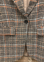 Load image into Gallery viewer, Plaid Single Button Blazer