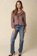 Load image into Gallery viewer, Gingham Ruffled Top